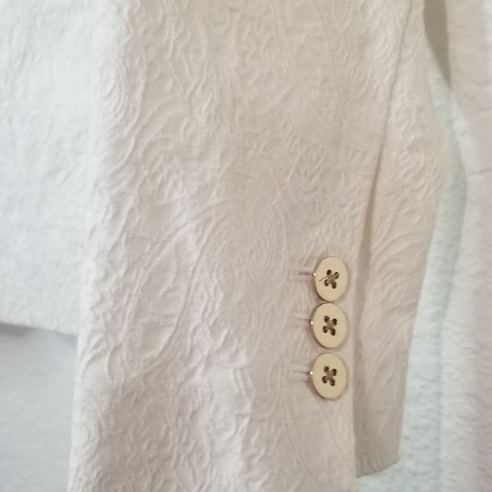 Apt. 9 White Single-Button Textured Blazer - Picture 13 of 16